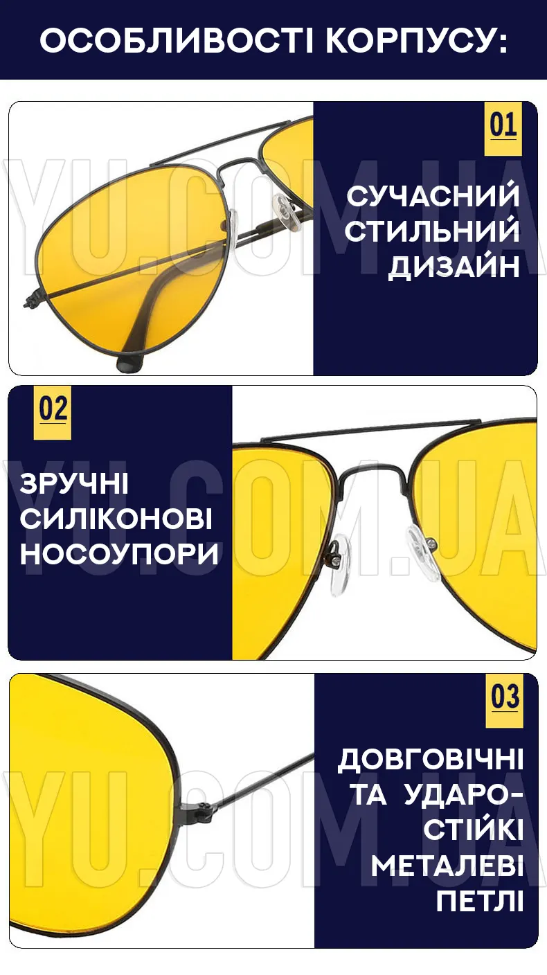 Водительские очки ночного виденья Night View Glasses Водительские очки ночного виденья Night View Glasses